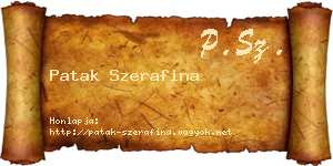 Patak Szerafina névjegykártya